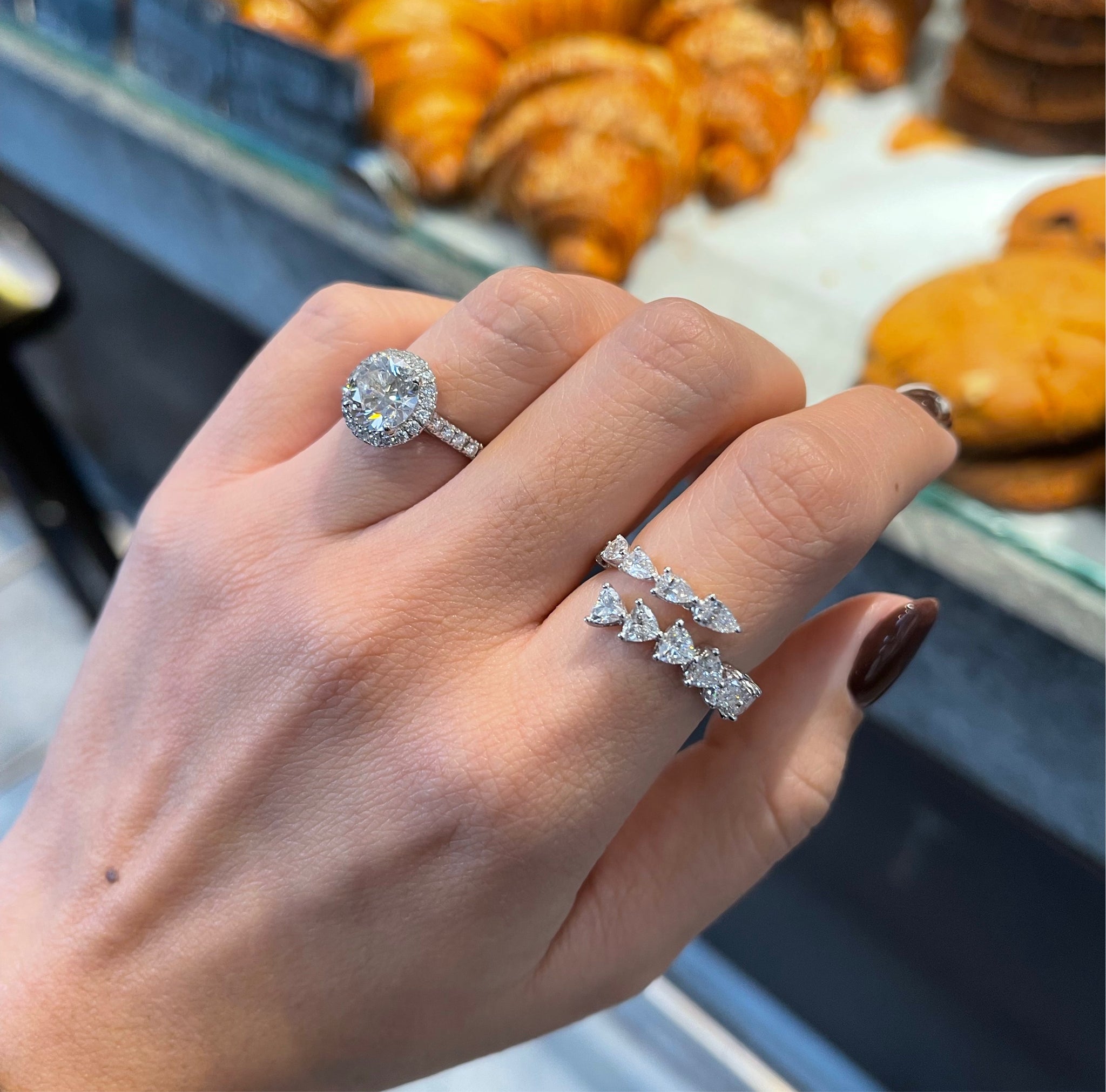 Twist Engagement ring - 1.0-Carat Lab Diamond Twist Ring - Do Amore